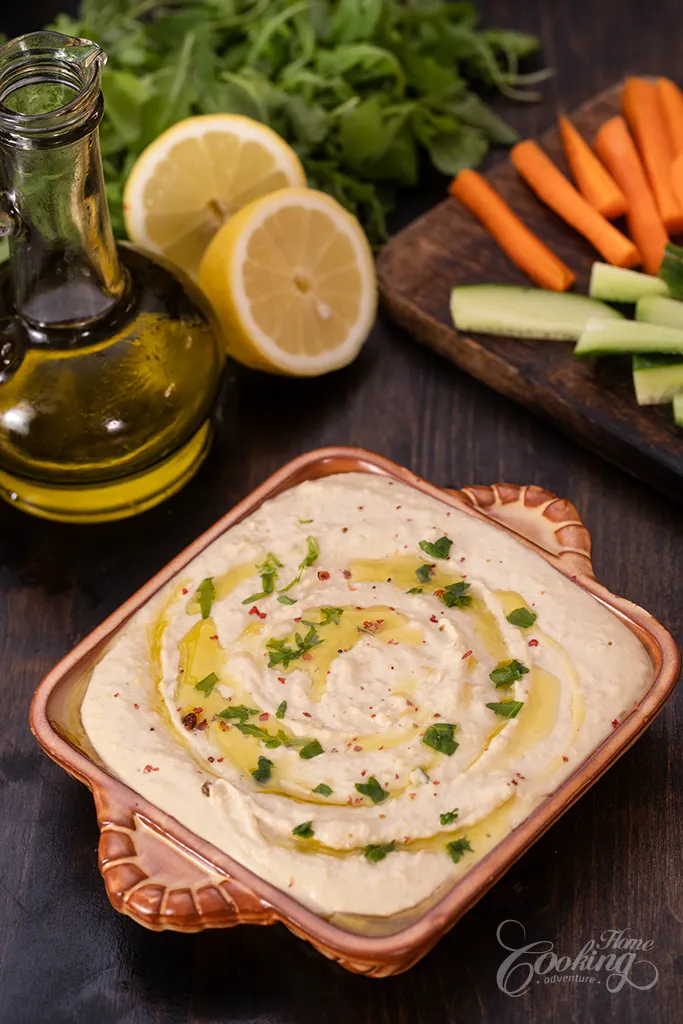 homemade hummus