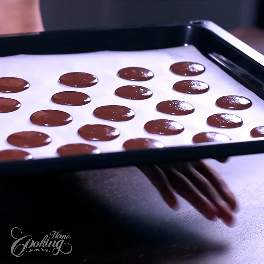 Chocolate Macarons – French Meringue Method - step18