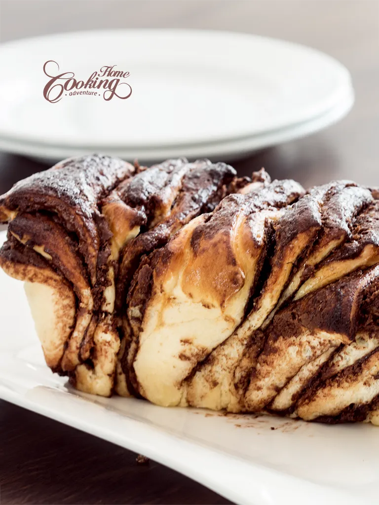 Nutella Pull Apart Bread - closeup