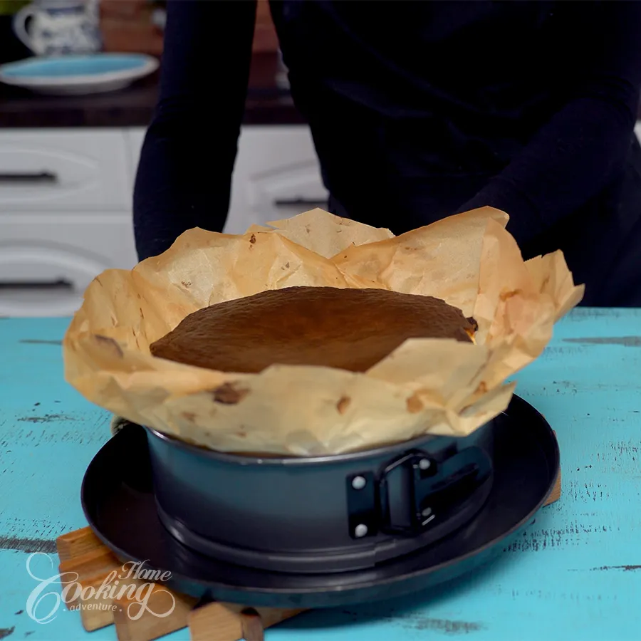 burnt basque cheesecake - step13