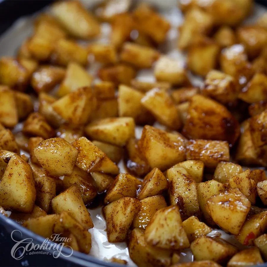 Caramel Apple Crisp Cheesecake - step44