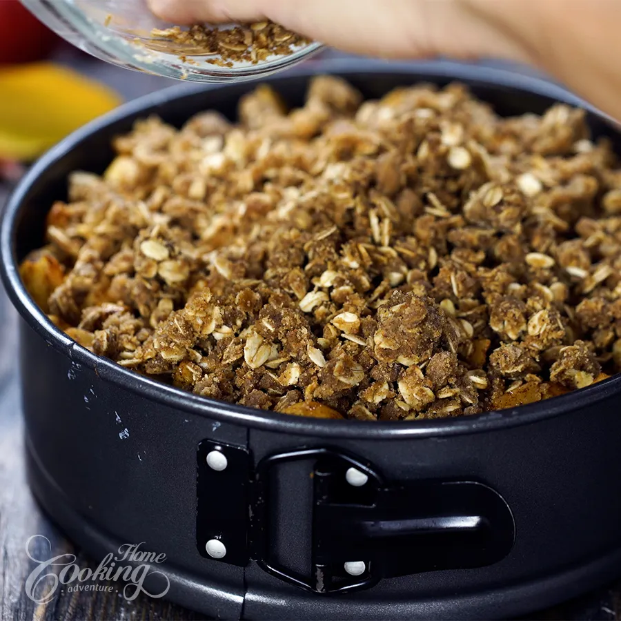 Caramel Apple Crisp Cheesecake - step45
