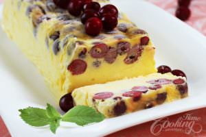 cherry semifreddo slice
