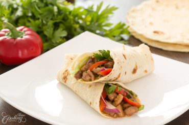 Sriracha Chicken Wrap with Homemade Tortillas