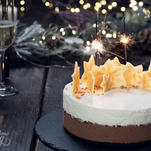 Chocolate Champagne Mousse Cake