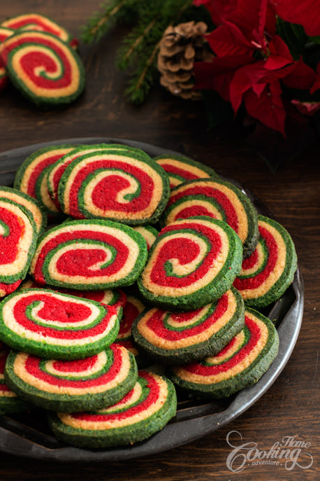 Christmas Swirl Cookies - Buttery Cookies