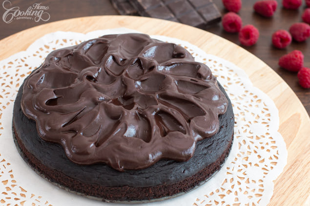 Crazy Cake with Chocolate Ganache