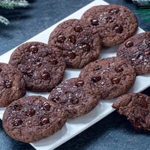 Double Chocolate Rum Cookies
