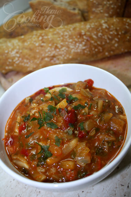 above view of the Eggplant Stew