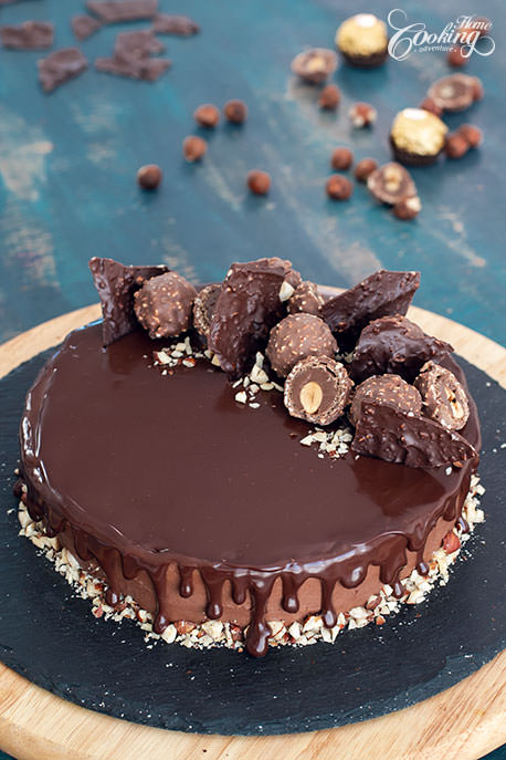 Ferrero Rocher Mousse Cake (Nutella Mousse Cake)
