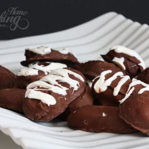 Homemade Marzipan Candies Dipped in Chocolate