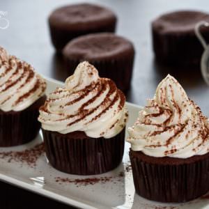 Chocolate Cupcakes with Irish Cream Frosting