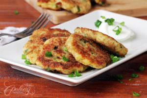 Mashed Potato Pancakes Recipe with sour cream