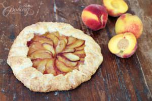 French peach galette