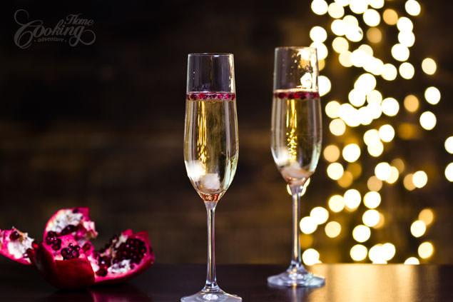 Pomegranate Champagne Cocktail