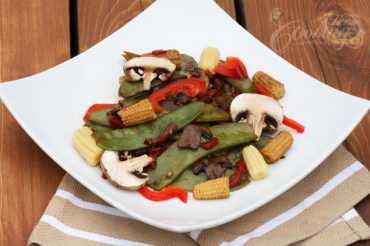 Snow Peas with Mushrooms