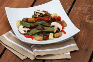 snow peas with mushrooms