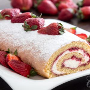 Strawberry Swiss Roll
