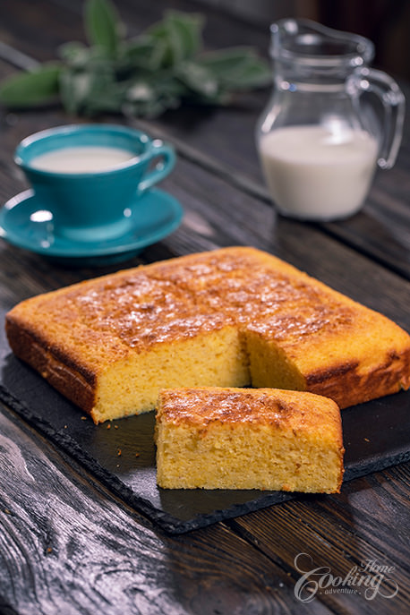 Easy Sweet Cornbread Slice