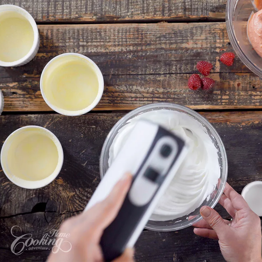 raspberry souffle - step24
