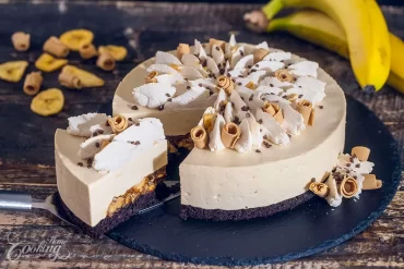 banana caramel chocolate mousse cake