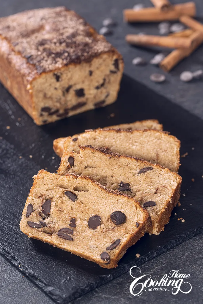 snickerdoodle chocolate pound cake slices