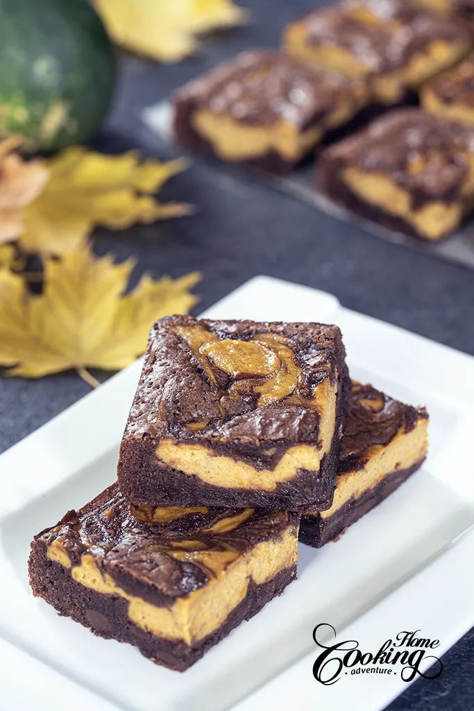 pumpkin cream cheese brownies