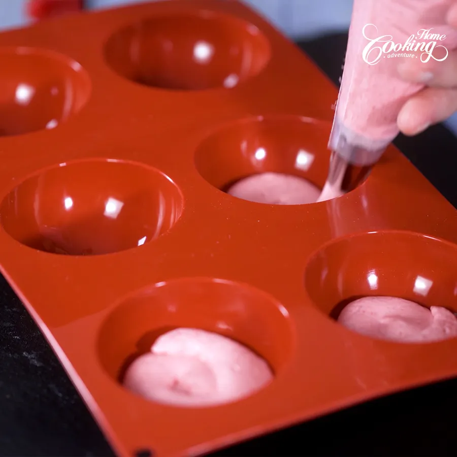 Chocolate Raspberry Mousse Domes - step23