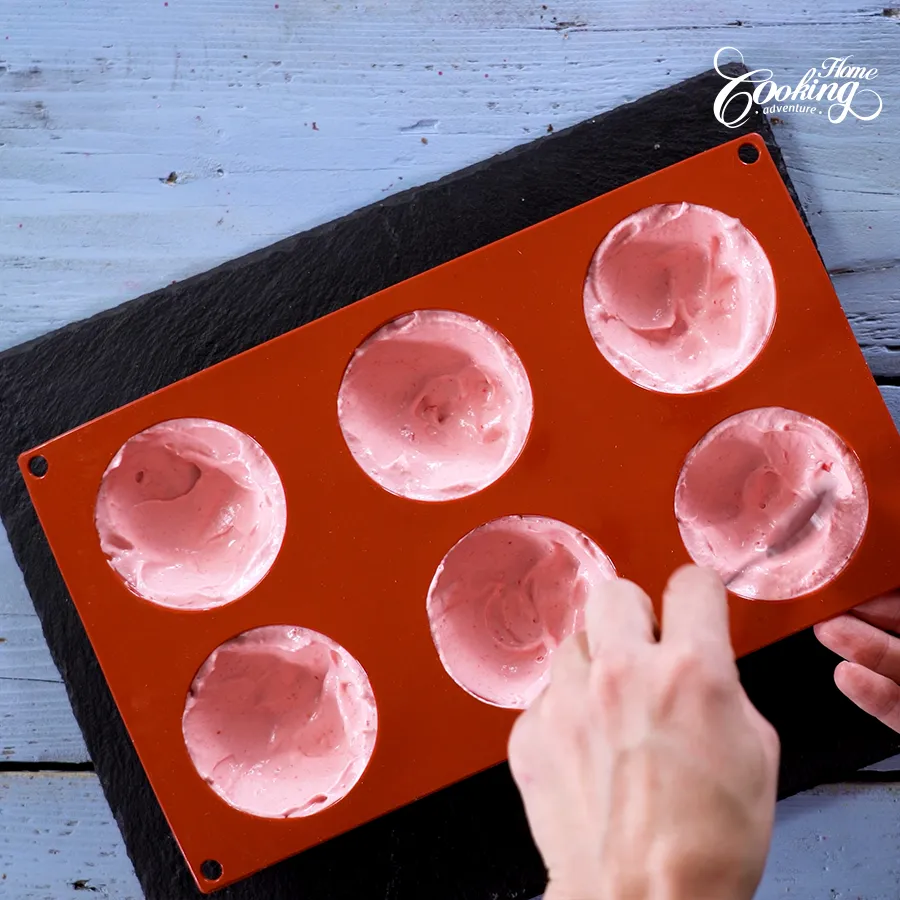 Chocolate Raspberry Mousse Domes - step25