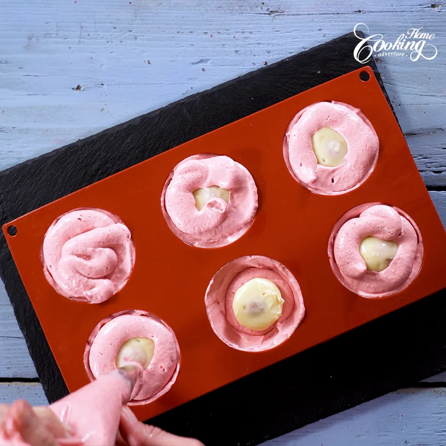 Chocolate Raspberry Mousse Domes - step28