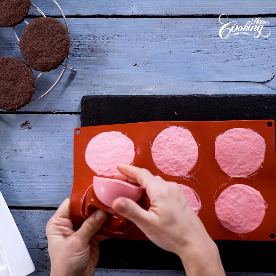 Chocolate Raspberry Mousse Domes - step31