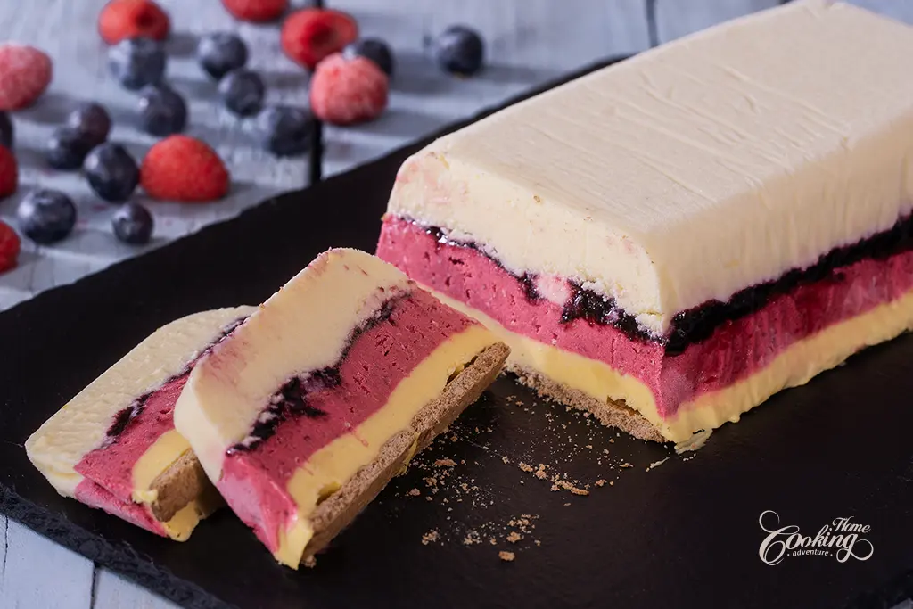 Homemade ice cream terrine