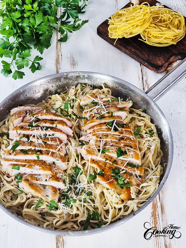 Chicken Alfredo Pasta with Fettuccine