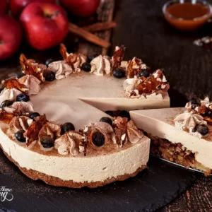 Apple Pecan Caramel Mousse Cake