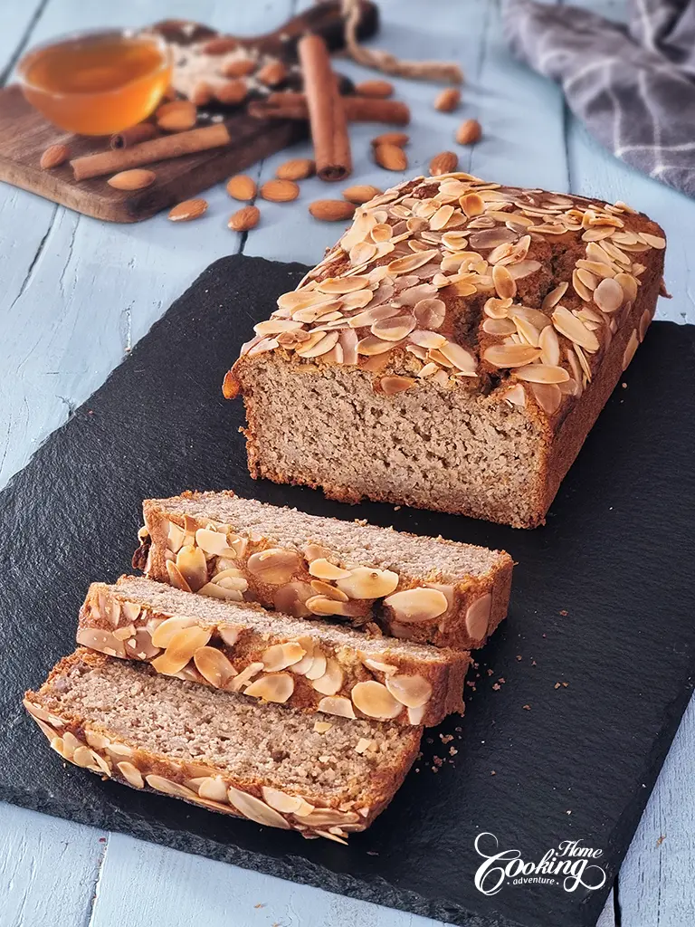 healthy banana bread - oatmeal almond banana bread