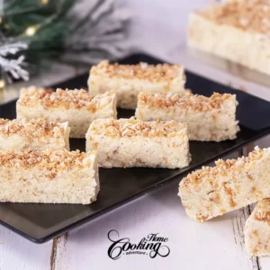 Coconut Fudge with caramelized coconut - Christmas fudge