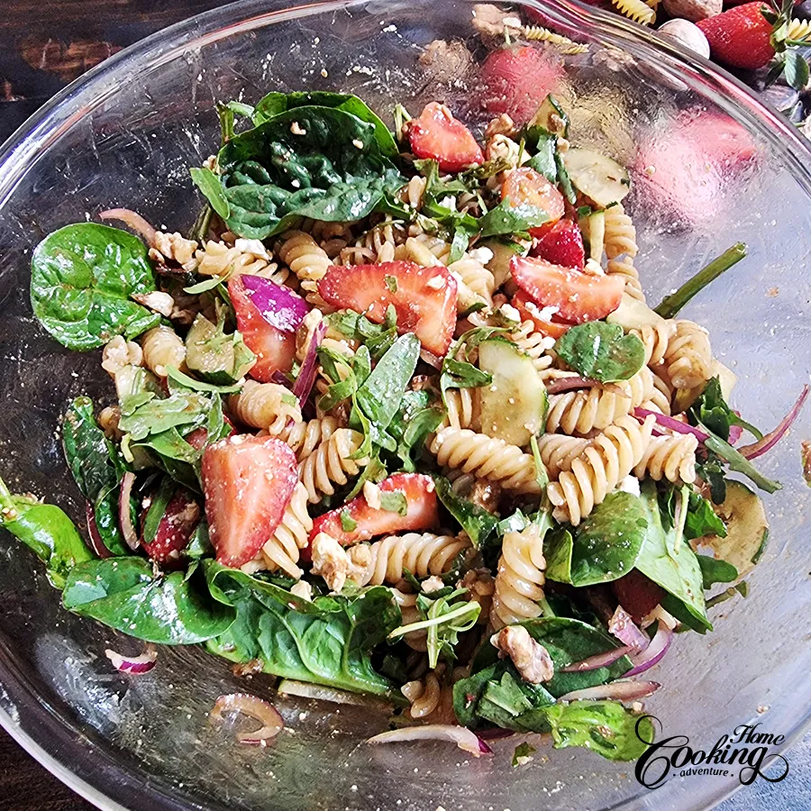 Finish salad with salt and pepper