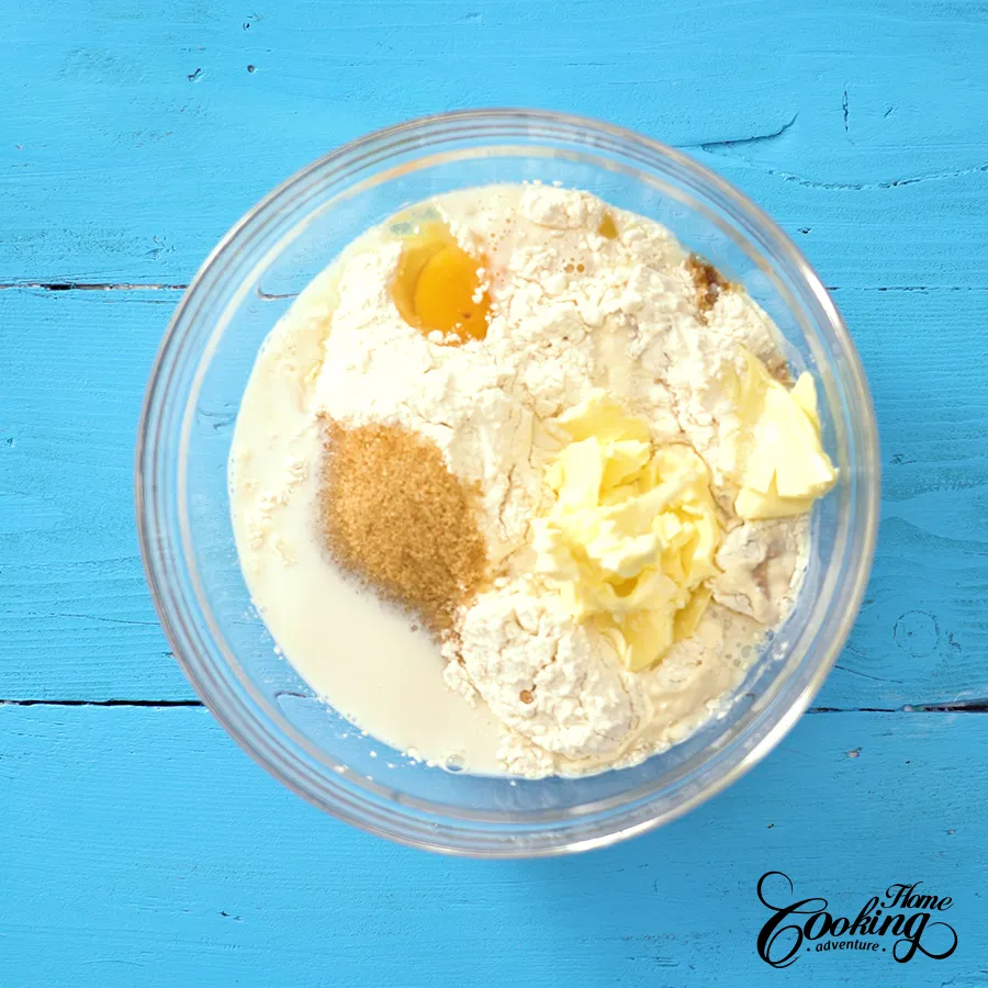 add the rest of ingredients for the dough