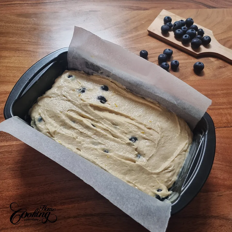 Pour batter into the pan