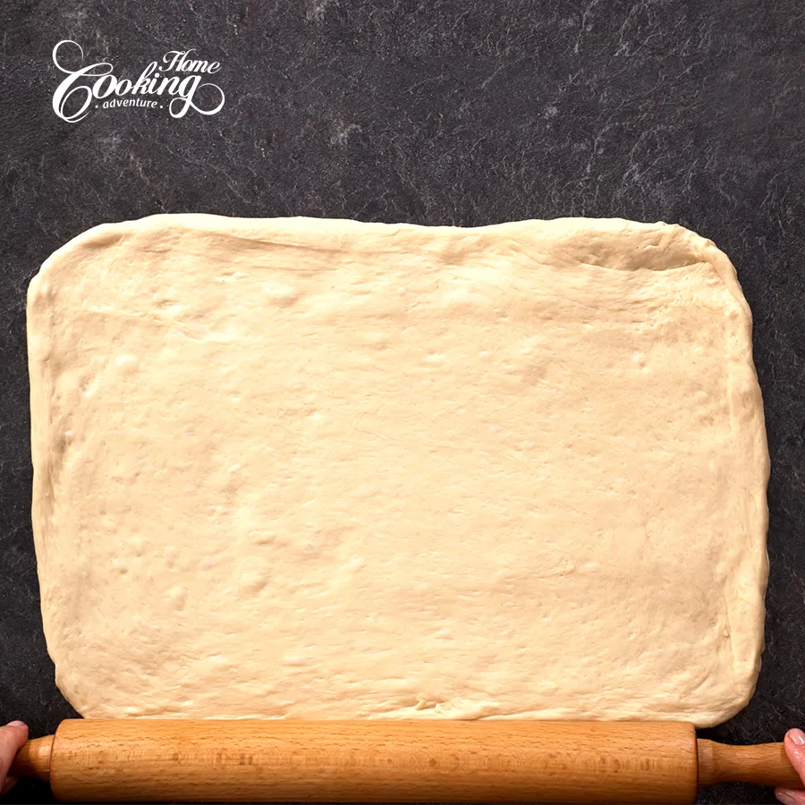 roll the dough into a rectangle