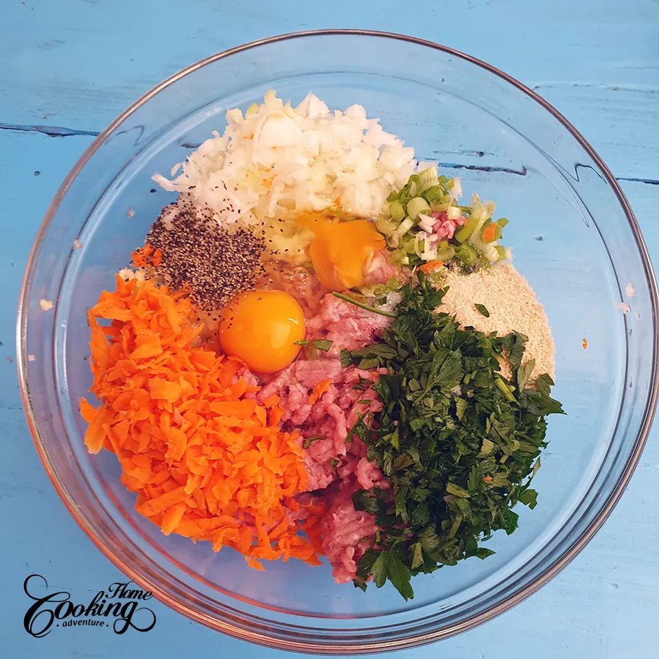 dd the ingredients to the ground chicken