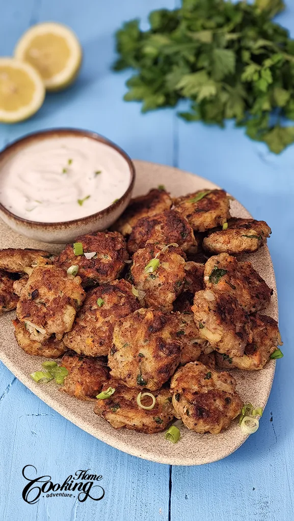 Chicken Patties with Greek yogurt sauce