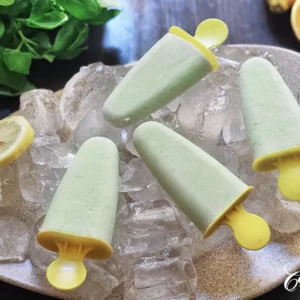 Lemon Basil Yogurt Popsicles