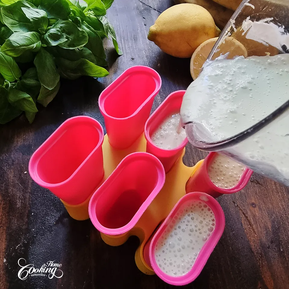 Lemon Basil Yogurt Popsicles - step6