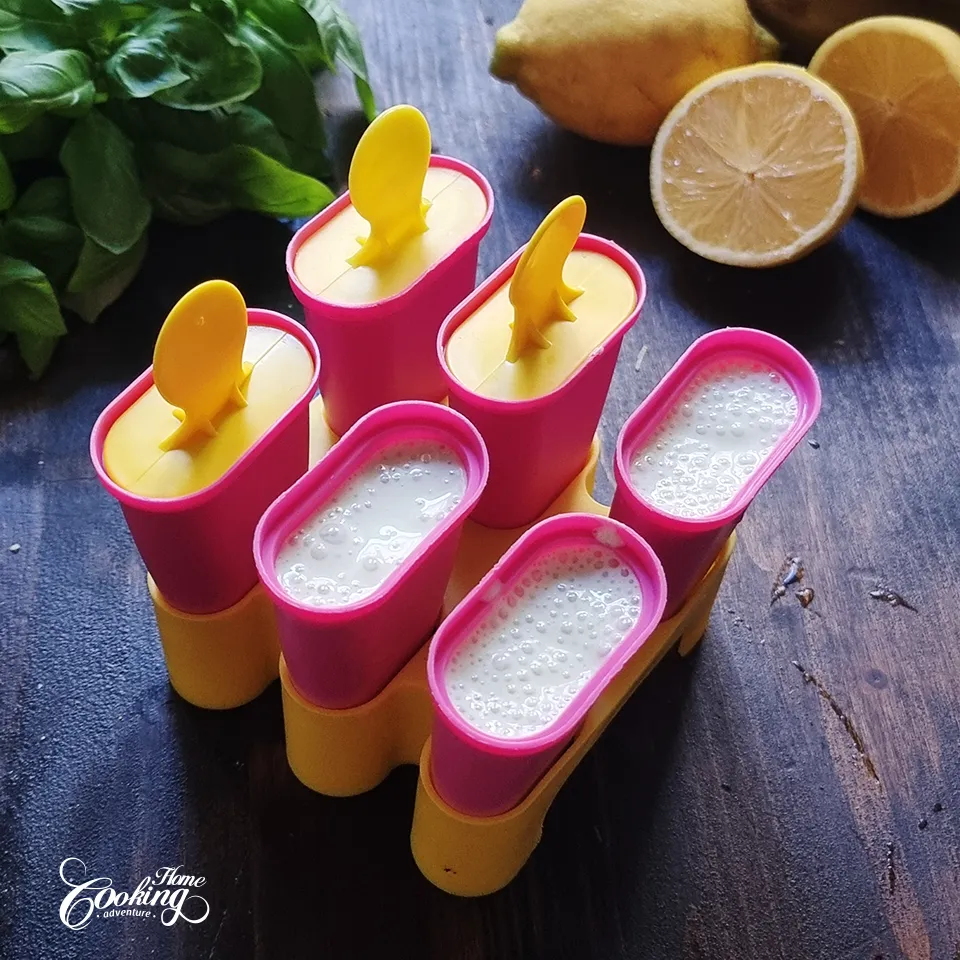 Lemon Basil Yogurt Popsicles - step7