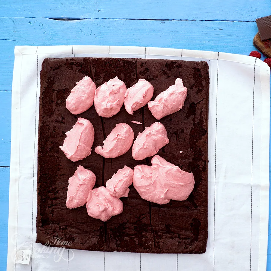 Chocolate Raspberry Cake Roll - step23