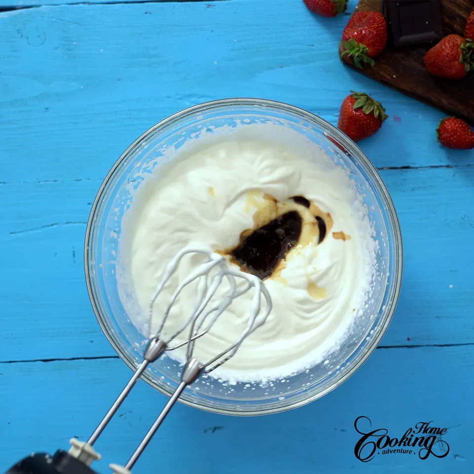 Neapolitan Ice Cream Cake- preparing vanilla ice cream