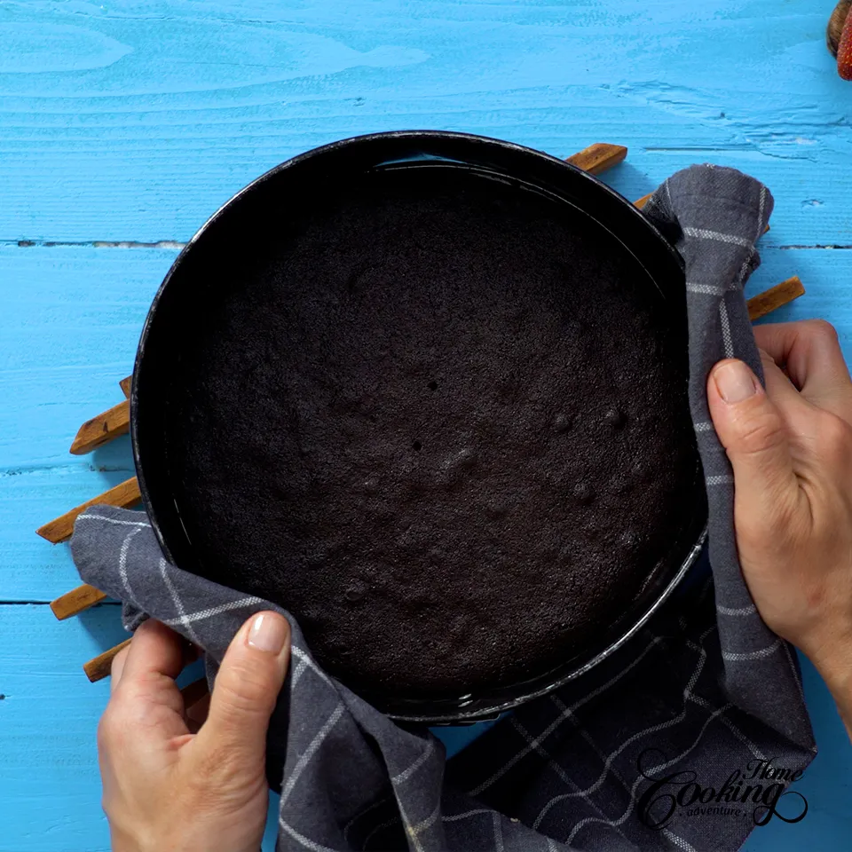 Neapolitan Ice Cream Cake- preparing brownie