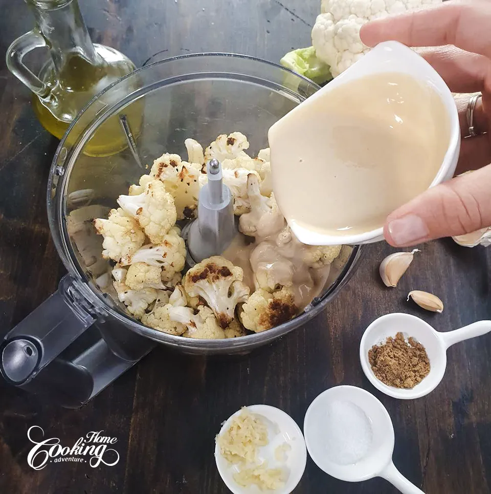 add the rest of hummus ingredients