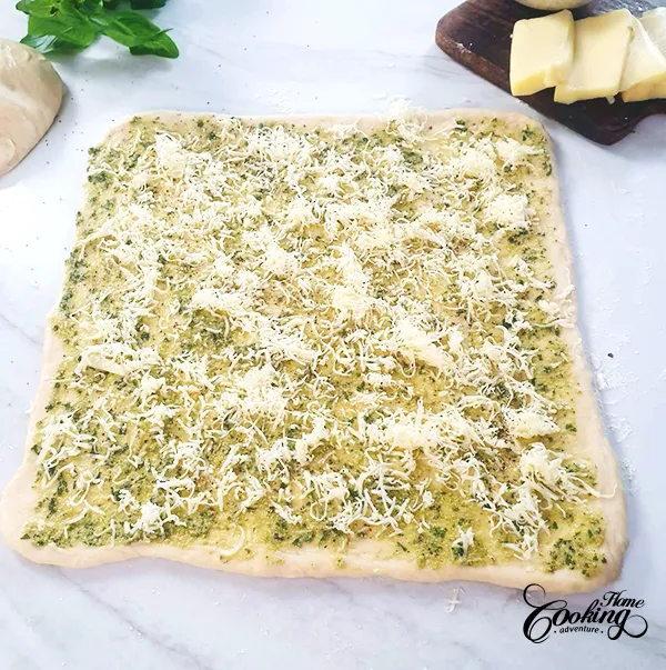 cheese and pesto fantails - step9